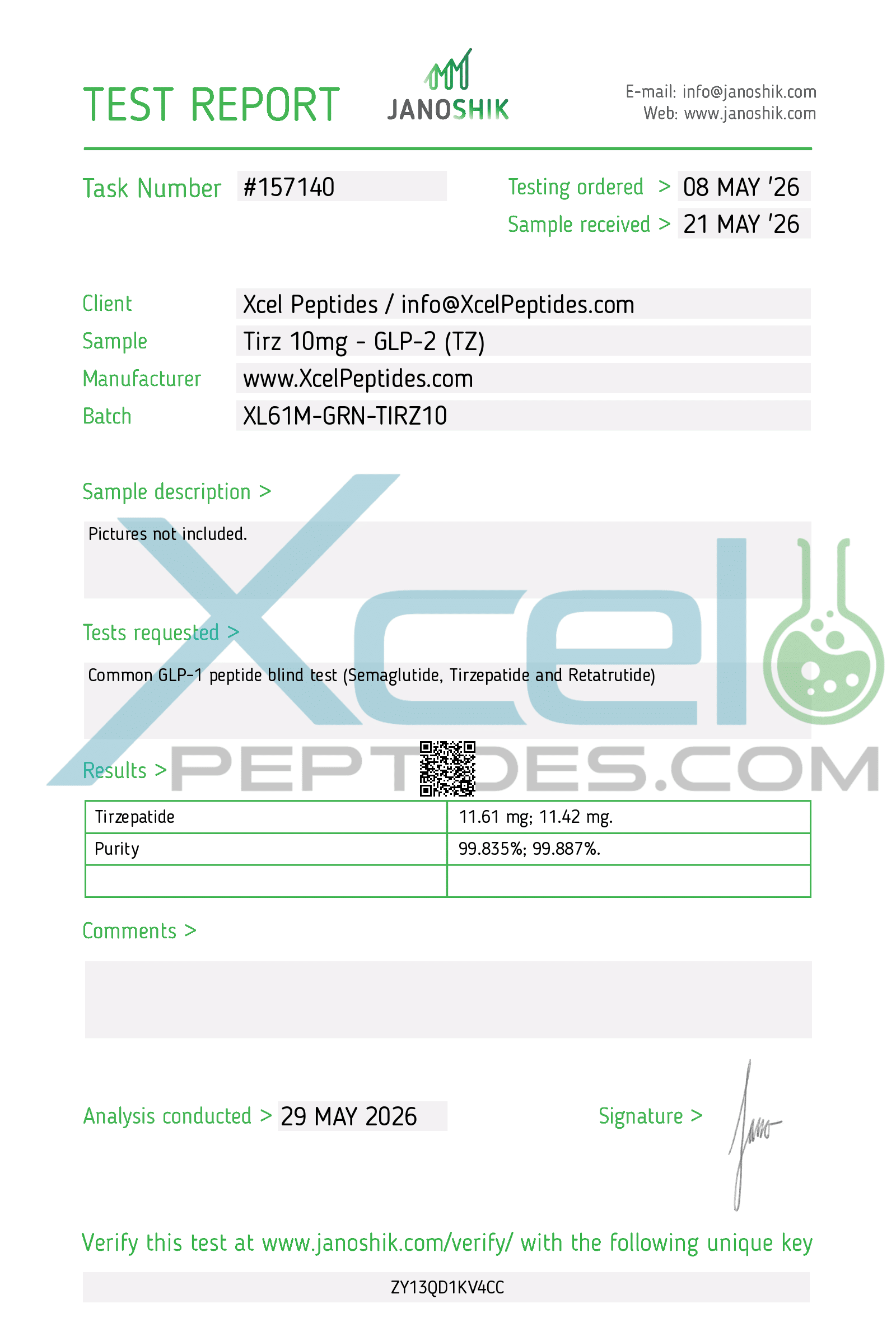 janoshik tirzepatide Canada (30mg) Us Warehouse ZLZ Peptides Janoshik