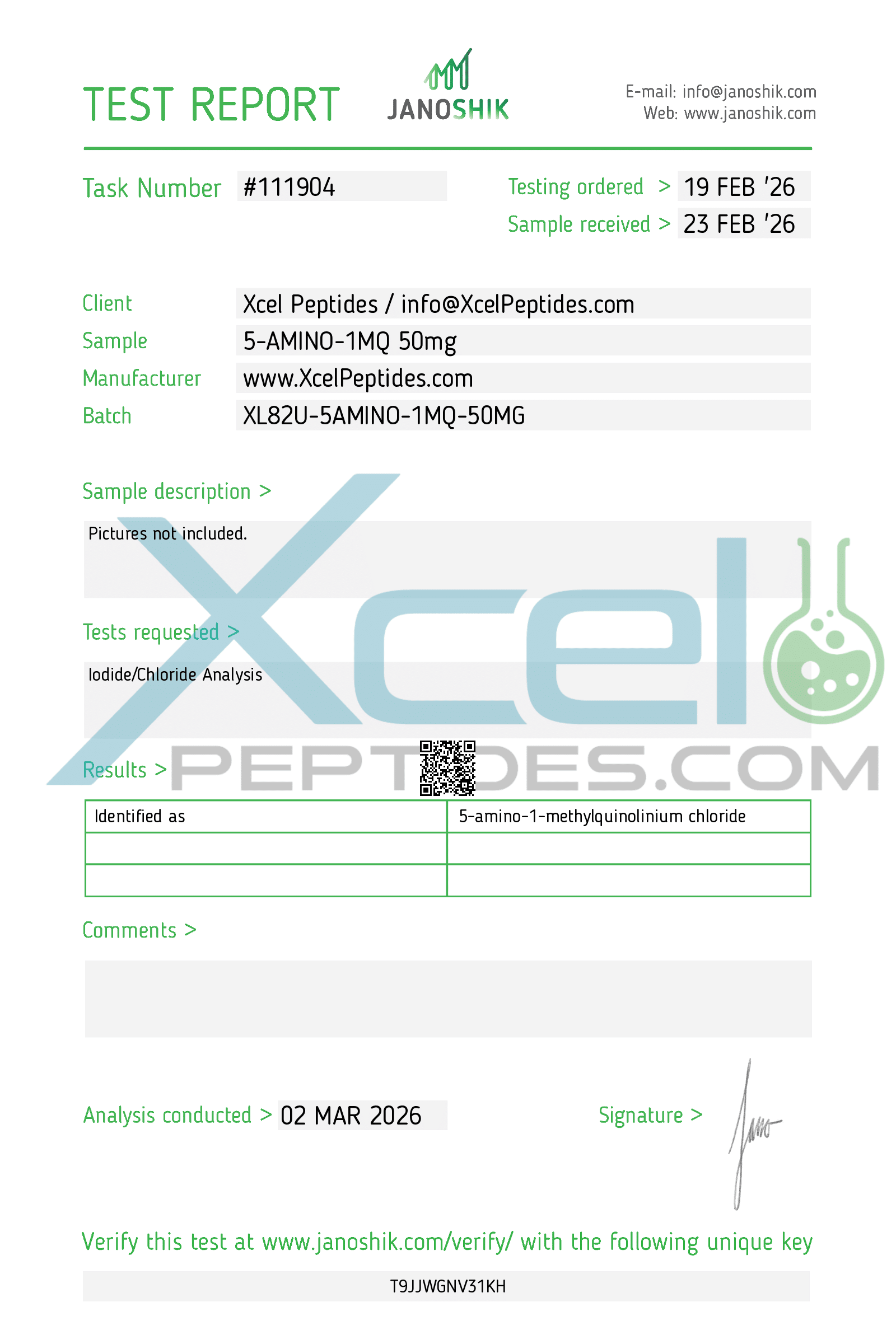 Buy 5-Amino-1MQ Chloride 10mg and 50mg (Lyophilized Peptide)