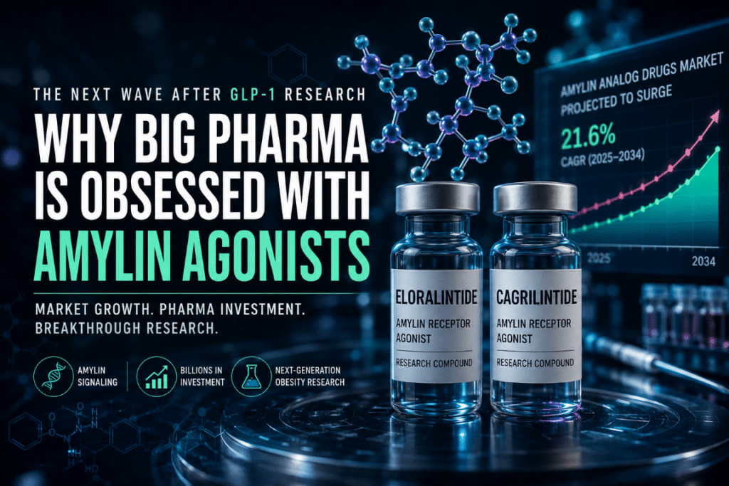amylin agonists including Eloralintide and Cagrilintide representing the growing metabolic and obesity research market.